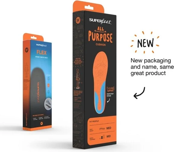 Superfeet All-Purpose Cushion Insoles - Trim-To-Fit Medium Arch Support Comfort Foam Inserts for Workout Shoes - Men 11.5-13 / Women 12-14 - Image 2