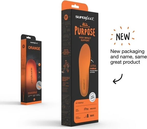 Superfeet All-Purpose High Impact Support Insoles (Orange) - Trim-To-Fit Orthotic Arch Support Shoe Inserts - Men 7.5-9 / Women 8.5-10 - Image 2
