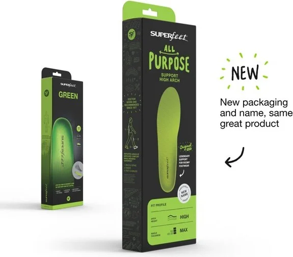 Superfeet - All-Purpose Support High Arch Insoles (Green) - Trim-To-Fit Orthotic Shoe Inserts - Professional Grade - Men 13.5-15 - Image 2