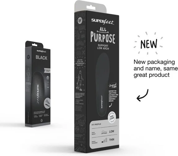 Superfeet - All-Purpose Support Low Arch Insoles (Black) - Trim-To-Fit Orthotic Inserts - Professional Grade - 9.5-11 Men / 10.5-12 Women - Image 2