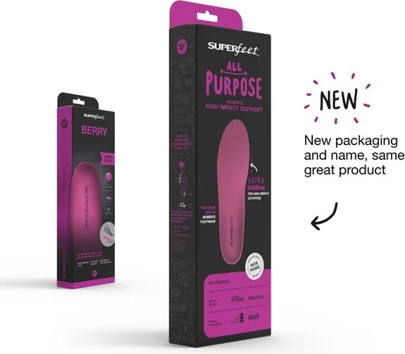 Superfeet - All-Purpose Women's High Impact Support Insoles (Berry) - Trim-To-Fit Orthotic Arch Support Inserts - Professional Grade - Women 6.5-8 - Image 2