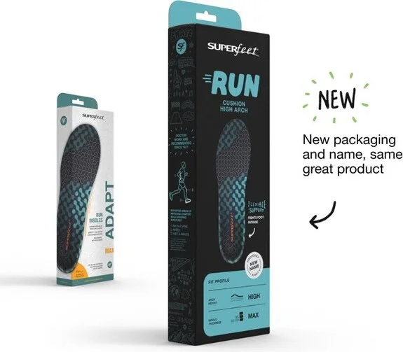 Superfeet Run Cushion High Arch Insoles - High Arch Support - Trim-To-Fit Inserts for Running Shoes - Professional Grade - 2.5-4 Men / 4.5-6 Women - Image 2