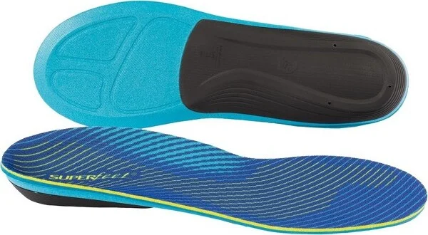 Superfeet Run Support Medium Arch (V2) Insoles - Trim-to-Fit Carbon Fiber Orthotic Shoe Inserts for Running Shoes - 9.5-11 Men / 10.5-12 Women