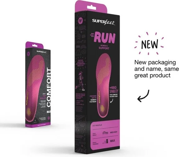 Superfeet Run Women's Support Insoles - Trim-To-Fit High Arch Support - Carbon Fiber Orthotic Shoe Inserts for Running Shoes - 10.5-12 Women - Image 2