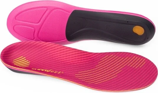 Superfeet Run Women's Support Insoles - Trim-To-Fit High Arch Support - Carbon Fiber Orthotic Shoe Inserts for Running Shoes - 10.5-12 Women