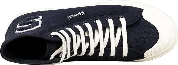 Superga 2295 Cotton Terry Patch Women's Shoes Navy/White Avorio/Full Avorio : EU 35 (US Women's 5) Medium, Textile - Image 2