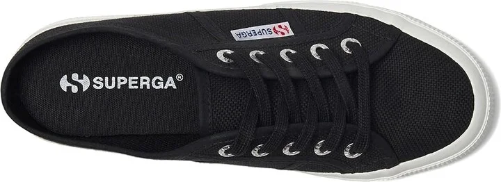 Superga 2402 Mule Shoes Black/F White : EU 36 (US Men's 4.5 - Women's 6) Medium, Canvas - Image 2