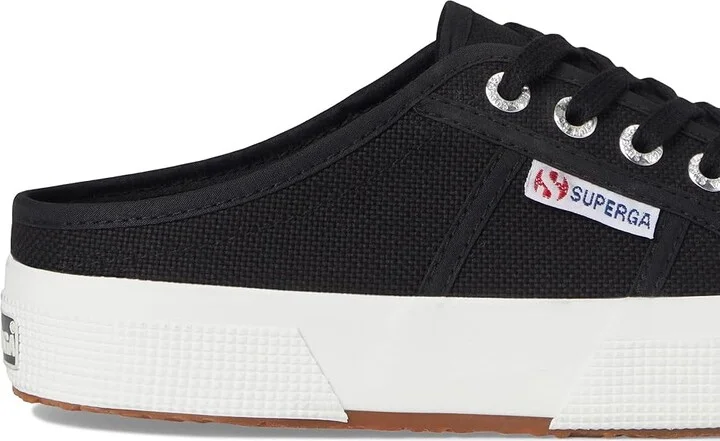 Superga 2402 Mule Shoes Black/F White : EU 36 (US Men's 4.5 - Women's 6) Medium, Canvas - Image 7