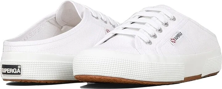Superga 2402 Mule Women's Lace up casual Shoes White : EU 37 (US Women's 6.5) Medium, Textile
