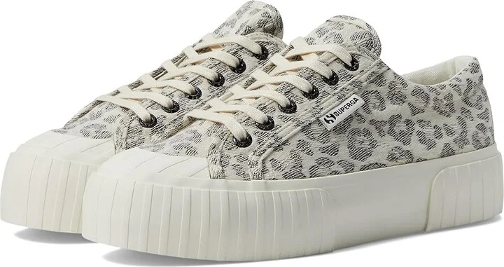 Superga 2631 stripe platform jacquard animalier Women's Shoes : EU 36 (US Women's 6) Medium, Rubber/Textile