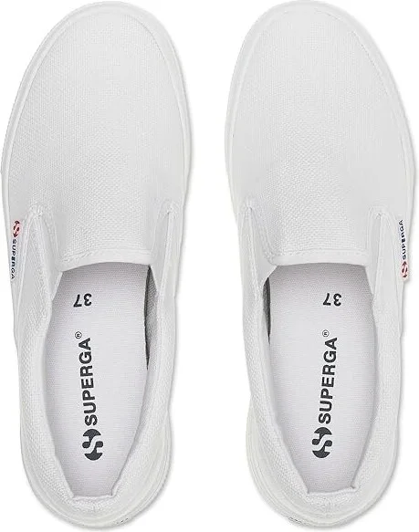 Superga 2740 Platform Slip On Women's Shoes White : EU 38 (US Women's 7.5) Medium, Canvas/Rubber - Image 2