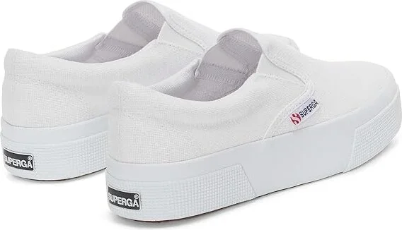 Superga 2740 Platform Slip On Women's Shoes White : EU 38 (US Women's 7.5) Medium, Canvas/Rubber - Image 4