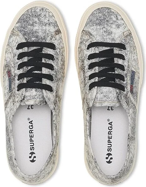 Superga 2750 cotton denim destroyed Women's Shoes White Black Beige Gardenia : EU 35 (US Women's 5) Medium, Canvas - Image 2