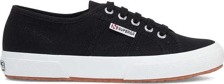Superga 2750 COTU Classic Sneaker Lace up casual Shoes Black/Full White : EU 35 (US Men's 3.5 - Women's 5) Medium, Canvas/Textile - Image 5