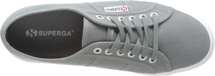 Superga 2750 COTU Classic Sneaker Lace up casual Shoes Gray Dark Sage : EU 35 (US Men's 3.5 - Women's 5) Medium, Canvas/Textile - Image 2