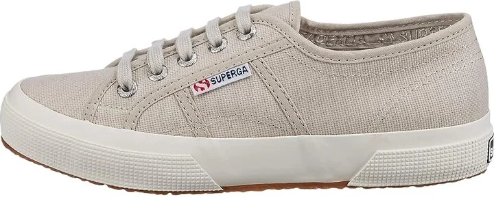 Superga 2750 COTU Classic Sneaker Lace up casual Shoes Grey Sand/Full Avorio : EU 35 (US Men's 3.5 - Women's 5) Medium, Canvas/Textile - Image 6