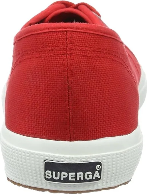 Superga 2750 COTU Classic Sneaker Lace up casual Shoes Red/White : EU 35.5 (US Men's 4 - Women's 5.5) Medium, Canvas/Textile - Image 4
