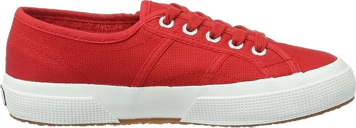 Superga 2750 COTU Classic Sneaker Lace up casual Shoes Red/White : EU 35.5 (US Men's 4 - Women's 5.5) Medium, Canvas/Textile - Image 6