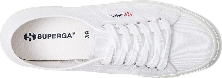 Superga 2750 COTU Classic Sneaker Lace up casual Shoes White : EU 35 (US Men's 3.5 - Women's 5) Medium, Canvas/Textile - Image 2