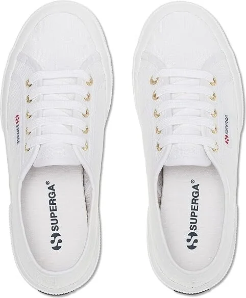 Superga 2750 Cotu Classic Women's Lace up casual Shoes White Pale Gold : EU 36 (US Women's 6) Medium, Canvas - Image 2