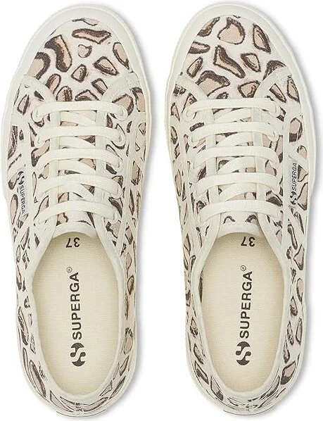 Superga 2750 giraffa print Women's Shoes Beige Natural Giraffa Print : EU 37.5 (US Women's 7) Medium, Canvas - Image 2