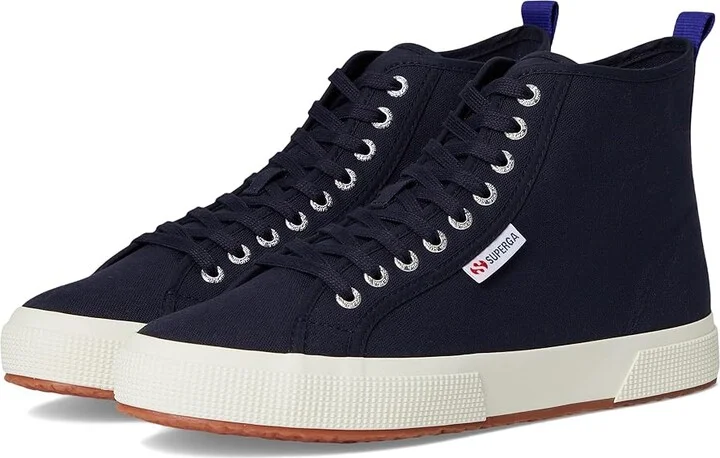 Superga 2750 Mid Cotton Shoes Navy/Blue Spectrum/Favorio : EU 38 (US Men's 6 - Women's 7.5) Medium, Canvas/Rubber