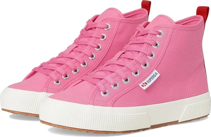 Superga 2750 Mid Cotton Shoes Pink Fucshia/Red/Favorio : EU 38 (US Men's 6 - Women's 7.5) Medium, Canvas/Rubber