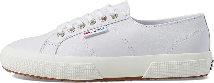 Superga 2750 Nappa Shoes Optical White/Full Avorio : EU 35 (US Men's 3.5 - Women's 5) Medium, Leather - Image 6