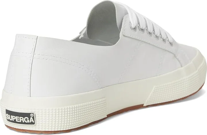Superga 2750 Unlined Nappa Shoes Optical White/Silver/Favorio : EU 39 (US Men's 6.5 - Women's 8) Medium, Leather - Image 4