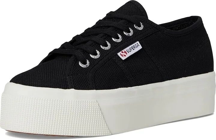Superga 2790 Platform Athletic Shoes Black/F Avorio : EU 38 (US Men's 6 - Women's 7.5) Medium, Cotton/Rubber - Image 5