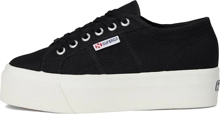 Superga 2790 Platform Athletic Shoes Black/F Avorio : EU 38 (US Men's 6 - Women's 7.5) Medium, Cotton/Rubber - Image 6