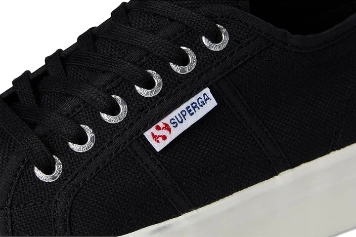 Superga 2790 Platform Athletic Shoes Black/F Avorio : EU 38 (US Men's 6 - Women's 7.5) Medium, Cotton/Rubber - Image 7