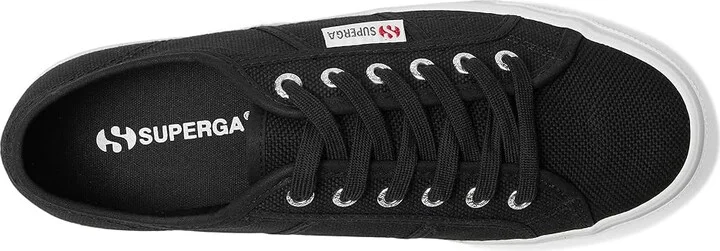 Superga 2790 Platform Athletic Shoes Black/F White : EU 40 (US Men's 7.5 - Women's 9) Medium, Cotton/Rubber - Image 2
