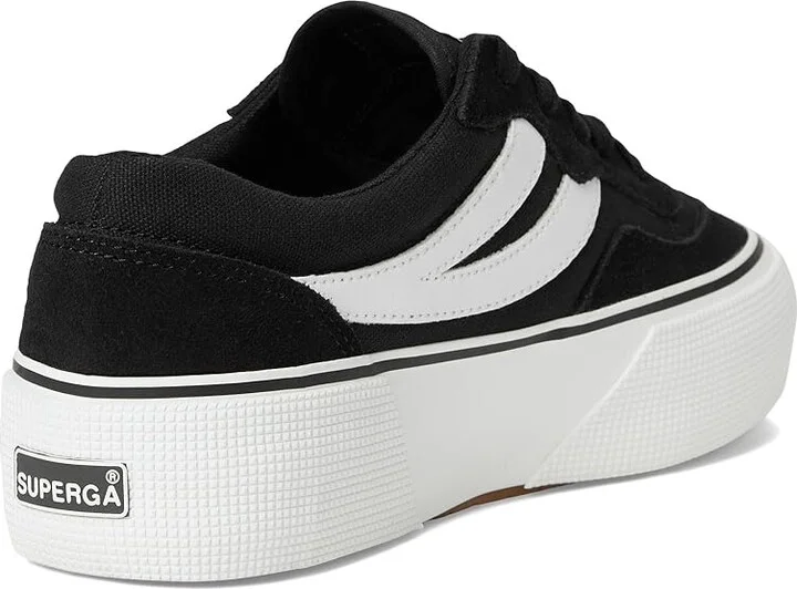 Superga 3041 Revolley Colorblock Platform Shoes Black/White : EU 42.5 (US Men's 9.5 - Women's 11) Medium, Suede - Image 4