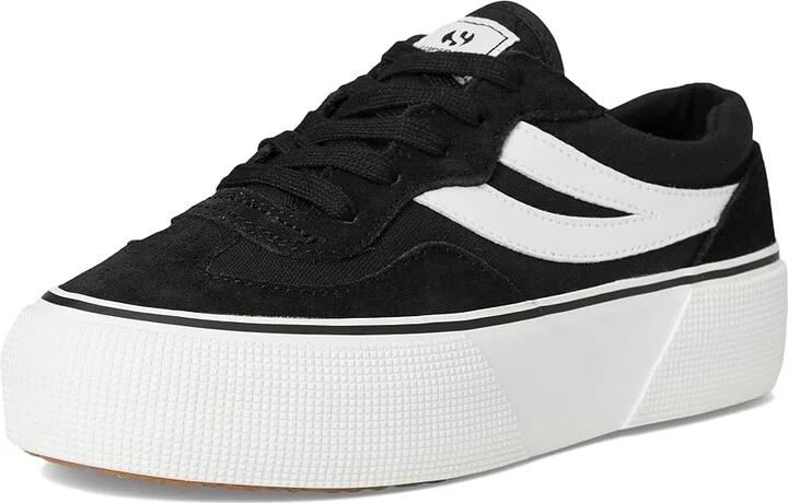 Superga 3041 Revolley Colorblock Platform Shoes Black/White : EU 42.5 (US Men's 9.5 - Women's 11) Medium, Suede - Image 5