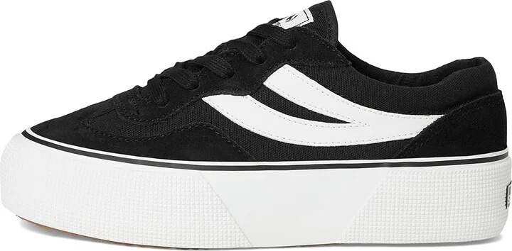 Superga 3041 Revolley Colorblock Platform Shoes Black/White : EU 42.5 (US Men's 9.5 - Women's 11) Medium, Suede - Image 6
