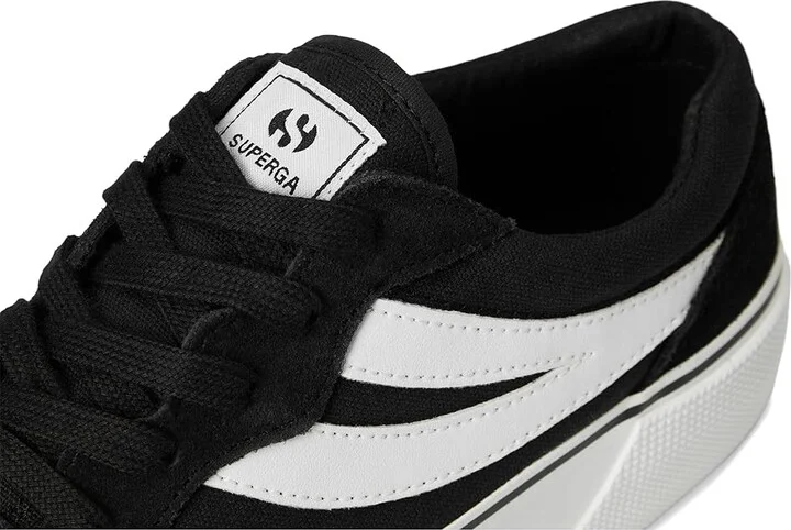 Superga 3041 Revolley Colorblock Platform Shoes Black/White : EU 42.5 (US Men's 9.5 - Women's 11) Medium, Suede - Image 7
