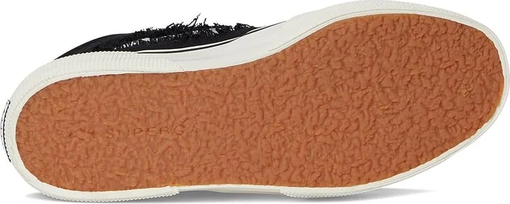 Superga 3141 Revolley Mid Ripped Swallow Tail Shoes Black/White Avorio : EU 38 (US Men's 6 - Women's 7.5) Medium, Suede/Synthetic - Image 3