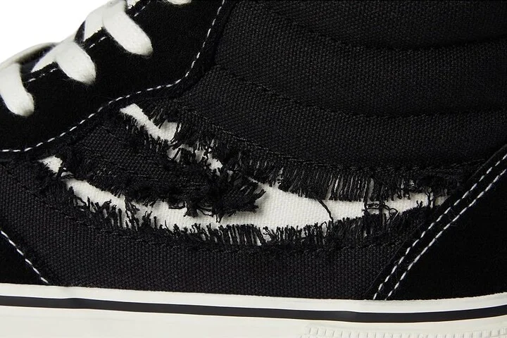 Superga 3141 Revolley Mid Ripped Swallow Tail Shoes Black/White Avorio : EU 38 (US Men's 6 - Women's 7.5) Medium, Suede/Synthetic - Image 7