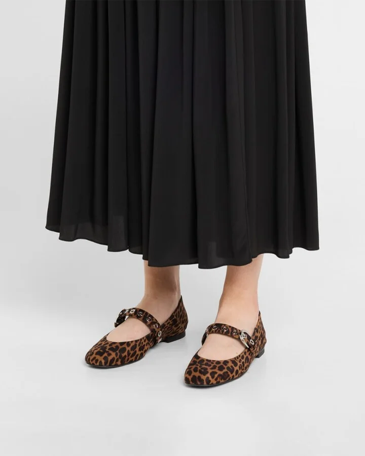 Supermoto Leopard Mary Jane Ballerina Flats - Image 11