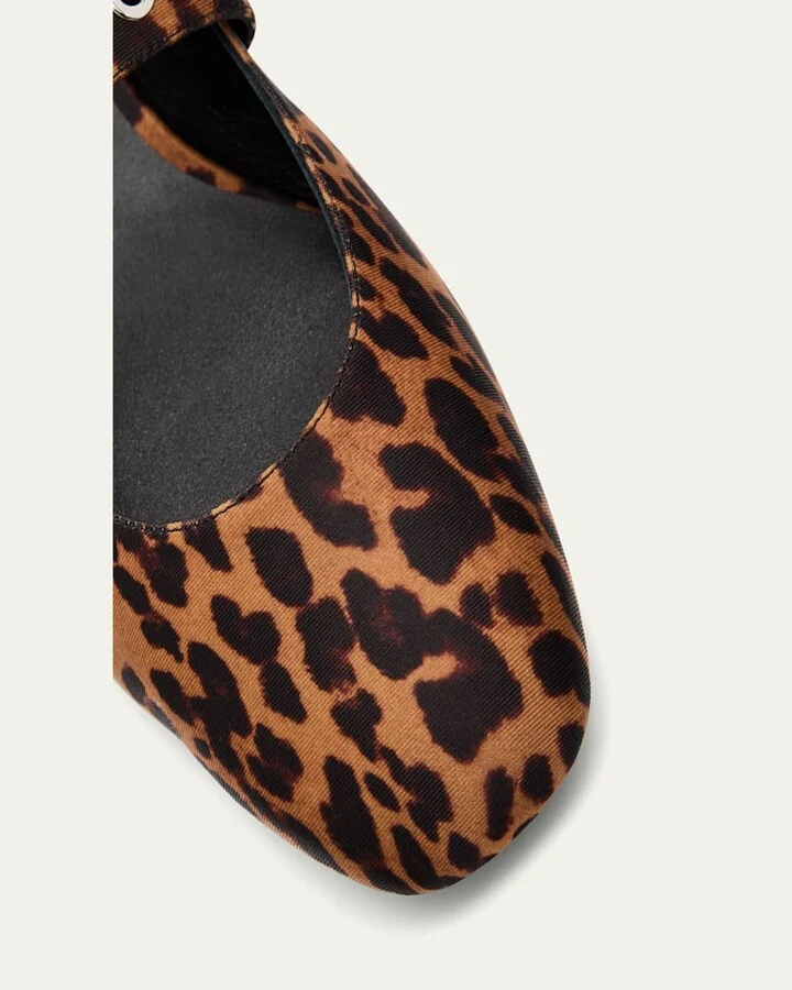 Supermoto Leopard Mary Jane Ballerina Flats - Image 3