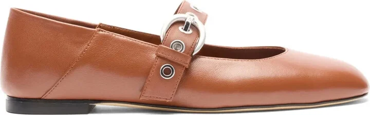Supermoto Mary Jane buckle-detail ballet flats