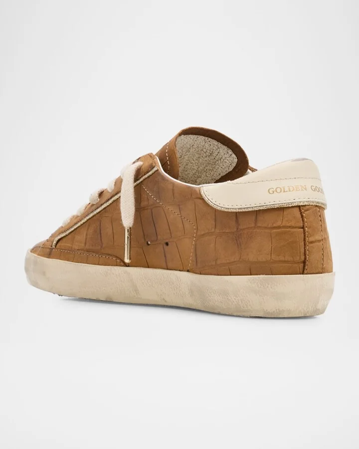 Superstar Croco Leather Low-Top Sneakers - Image 4