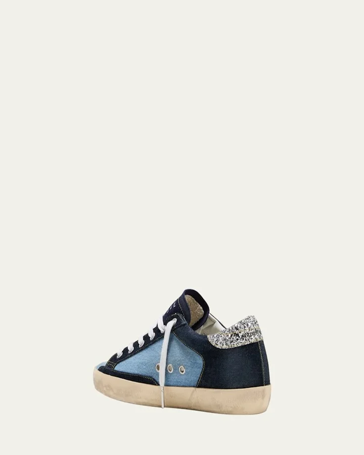 Superstar Denim Glitter Low-Top Sneakers - Image 3