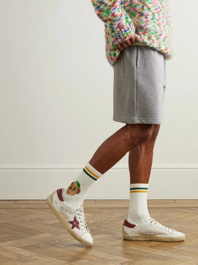 Superstar Distressed Leather and Suede Sneakers - Image 2