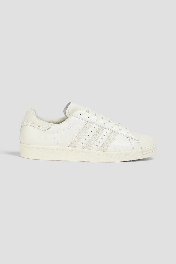 Superstar embroidered leather sneakers