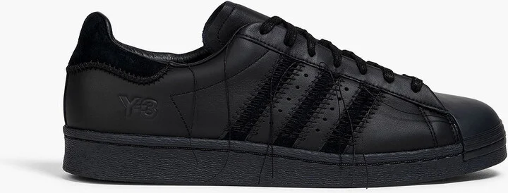 Superstar embroidered leather sneakers