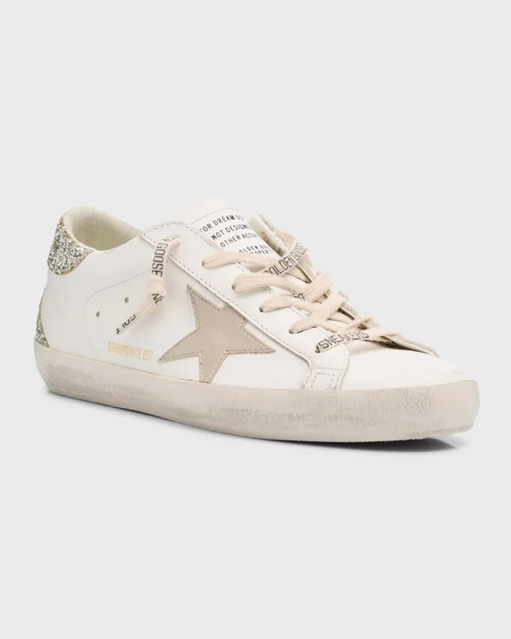 Superstar Glitter Leather Low-Top Sneakers - Image 5