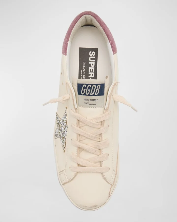 Superstar Glitter Leather Low-Top Sneakers - Image 4