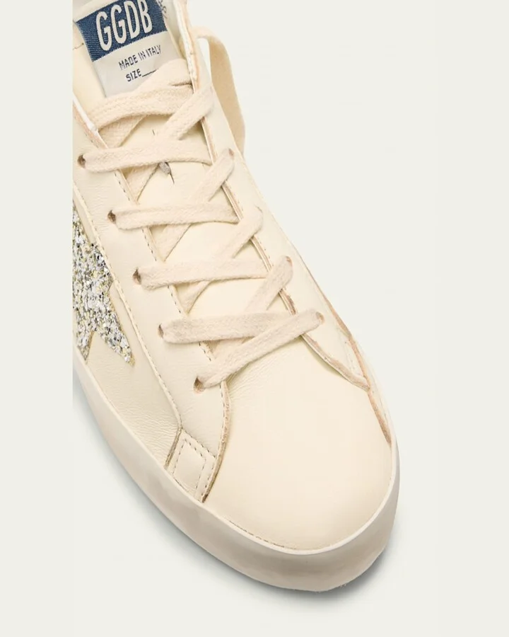 Superstar Glitter Leather Low-Top Sneakers - Image 4